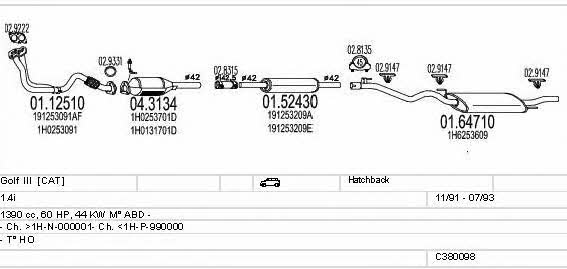  C380098002893 Exhaust system C380098002893