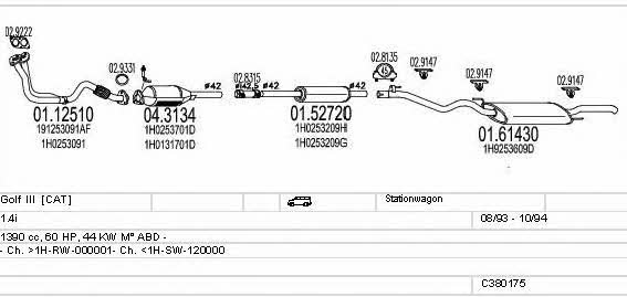 C380175002978 Mts Exhaust system