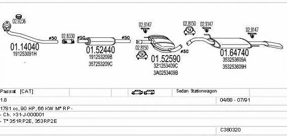 Mts C380320003178 Exhaust system C380320003178