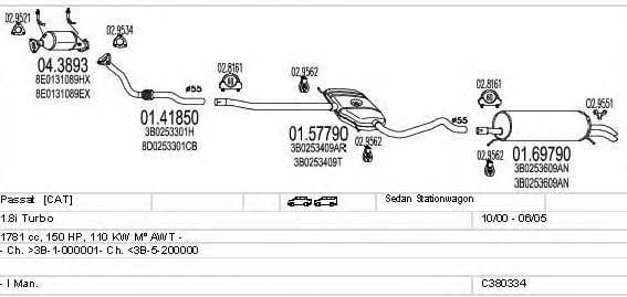 C380334003192 Mts Exhaust system