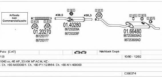  C380374003235 Exhaust system C380374003235