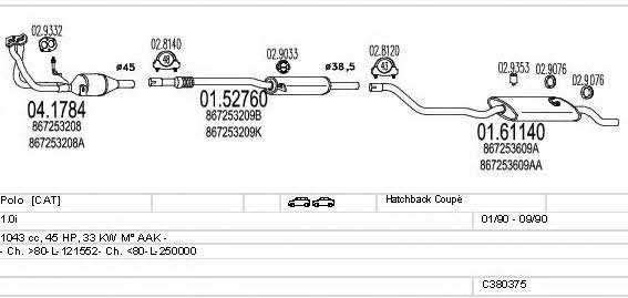  C380375003236 Exhaust system C380375003236