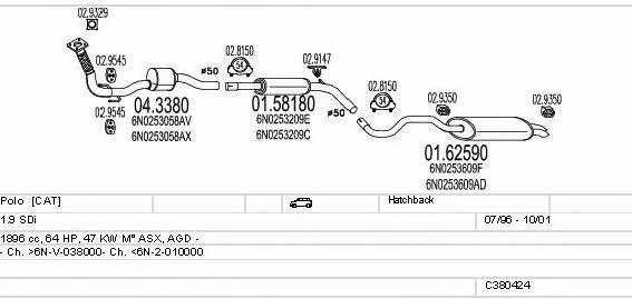 C380424001612 Mts Exhaust system