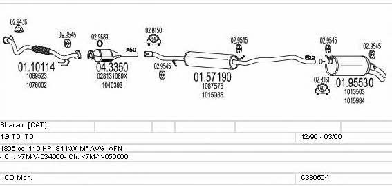  C380504002460 Exhaust system C380504002460