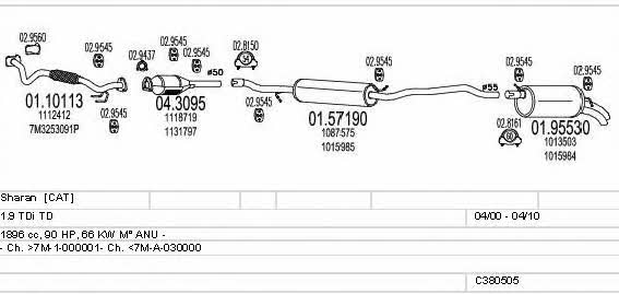 Mts C380505002461 Exhaust system C380505002461