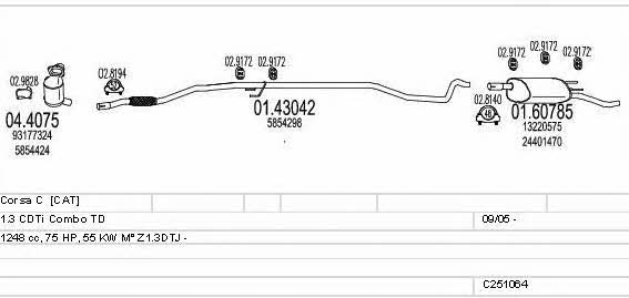 C251064021205 Mts Exhaust system