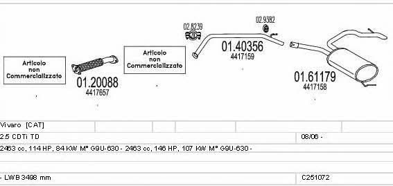  C251072022835 Exhaust system C251072022835