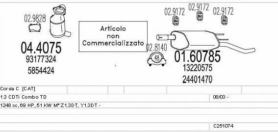 C251074022845 Mts Exhaust system