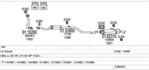 C260030005901 Mts Exhaust system