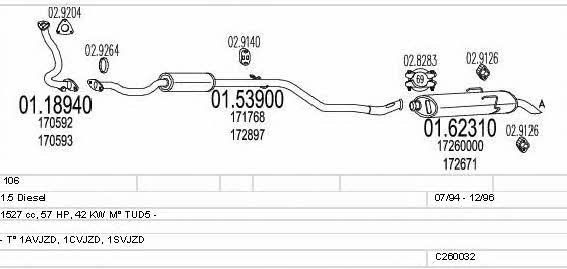 C260032005903 Mts Exhaust system