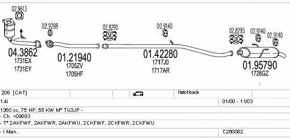  C260082005965 Exhaust system C260082005965