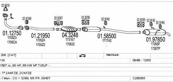  C260085002546 Exhaust system C260085002546