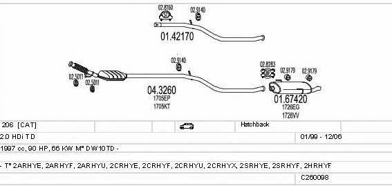 Mts C260098005999 Exhaust system C260098005999