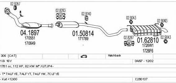  C260137006042 Exhaust system C260137006042