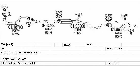 C260158006057 Exhaust system C260158006057