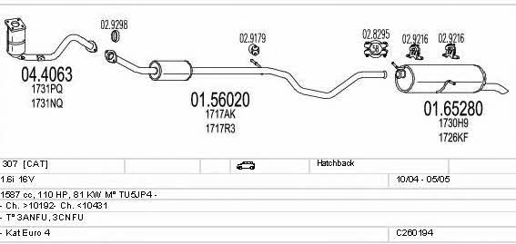 C260194006093 Mts Exhaust system