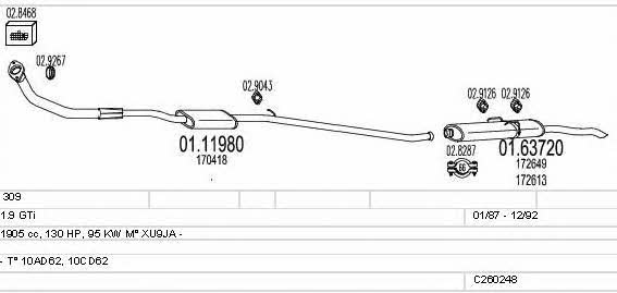 Mts C260248006149 Exhaust system C260248006149