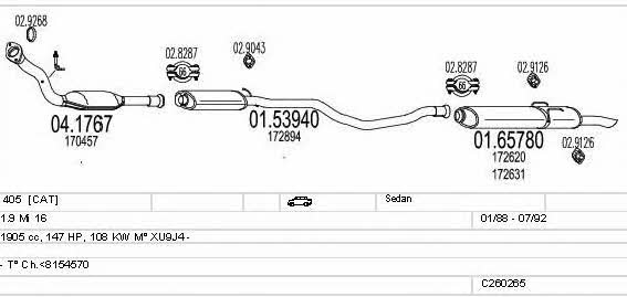 Mts C260265006169 Exhaust system C260265006169