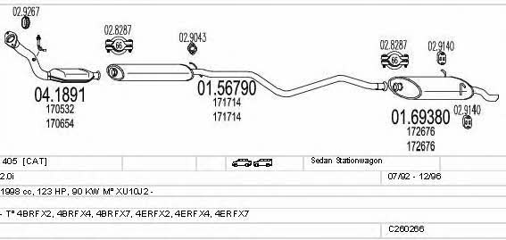 Mts C260266006170 Exhaust system C260266006170