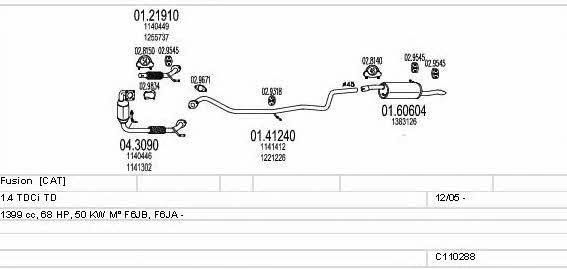 Mts C110288004033 Exhaust system C110288004033