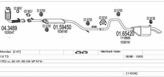 Mts C110342003307 Exhaust system C110342003307