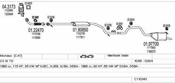 C110343003308 Mts Exhaust system