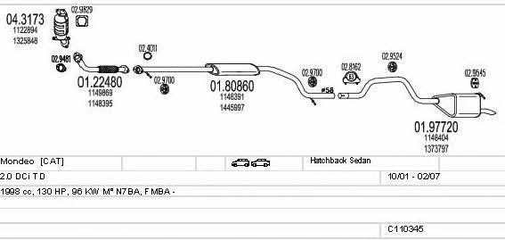 Mts C110345003312 Exhaust system C110345003312