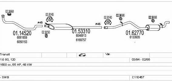 Mts C110467009565 Exhaust system C110467009565