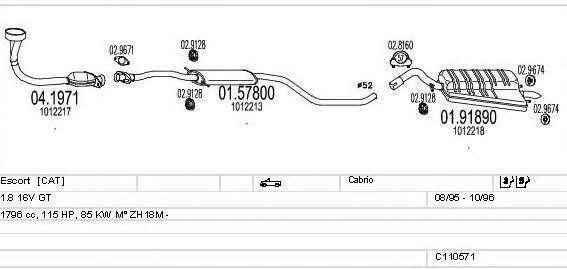  C110571008226 Exhaust system C110571008226