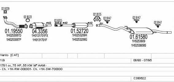 C380622002590 Mts Exhaust system
