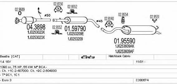C380674007729 Mts Exhaust system