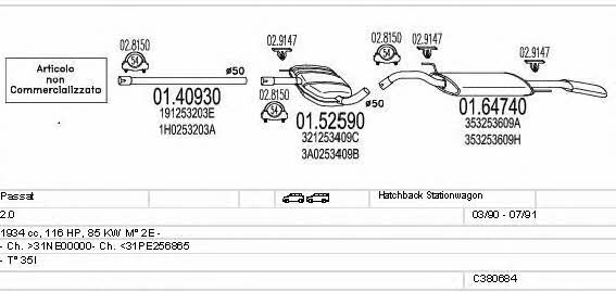  C380684008637 Exhaust system C380684008637