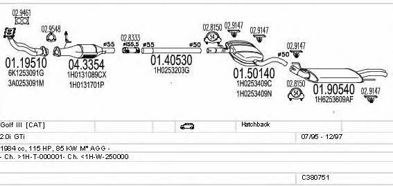 Mts C380751006634 Exhaust system C380751006634 C380751006634 Mts Exhaust system