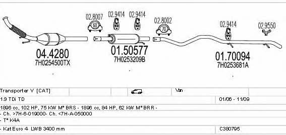 C380795010846 Mts Exhaust system