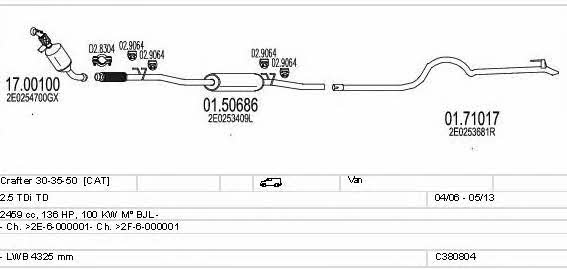 Mts C380804011063 Exhaust system C380804011063