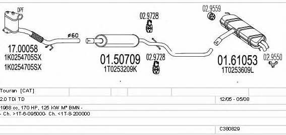  C380829015263 Exhaust system C380829015263