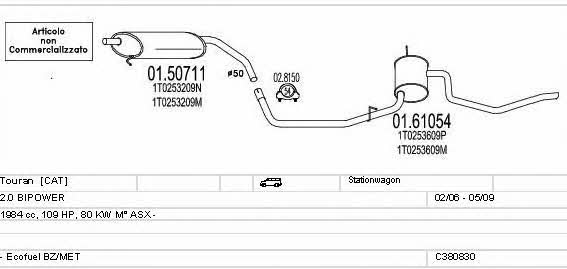 Mts C380830015303 Exhaust system C380830015303