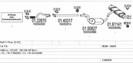 Mts C380836016269 Exhaust system C380836016269