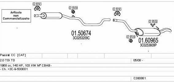 C380881023051 Mts Exhaust system