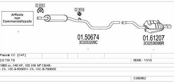 Mts C380882023065 Exhaust system C380882023065