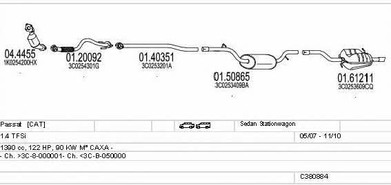 C380884023085 Mts Exhaust system