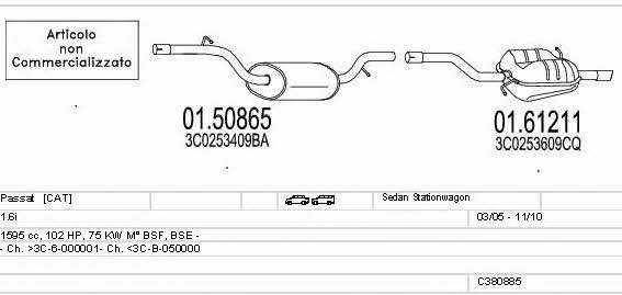 C380885023086 Mts Exhaust system
