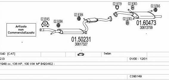 Mts C390149002314 Exhaust system C390149002314