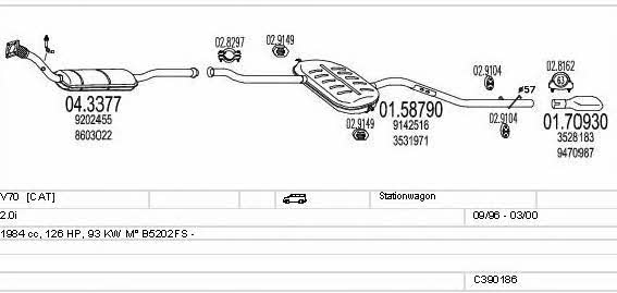 Mts C390186003276 Exhaust system C390186003276