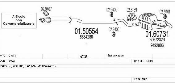 Mts C390192003285 Exhaust system C390192003285 C390192003285 Mts Exhaust system