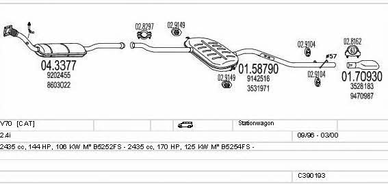  C390193003286 Exhaust system C390193003286