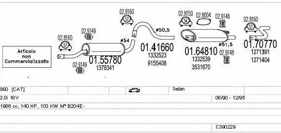  C390229008156 Exhaust system C390229008156