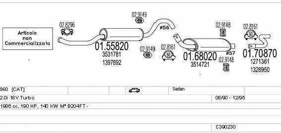  C390230008157 Exhaust system C390230008157