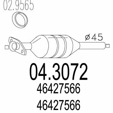 Mts 04.3072 Catalytic Converter 043072