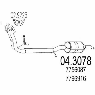 Mts 04.3078 Catalytic Converter 043078